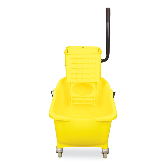IMP7Y26363Y Side-Press Wringer And Plastic Bucket Combo, 12 To 32 Oz, Yellow