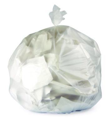 HERZ8048MNR01 High-Density Waste Can Liners, 45 gal, 11 mic, 40" x 48", Natural, 250/Carton