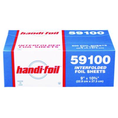 HFA59100 Interfolded Foil Sheets, 55 Gauge, 9 x 10.75, 500/Box, 6 Boxes/Carton