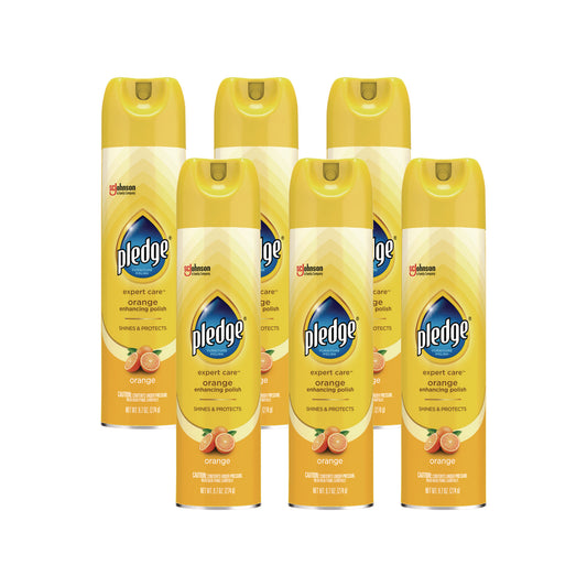 SJN336385 Furniture Polish, Orange, 9.7 Oz Aerosol Spray, 6/carton