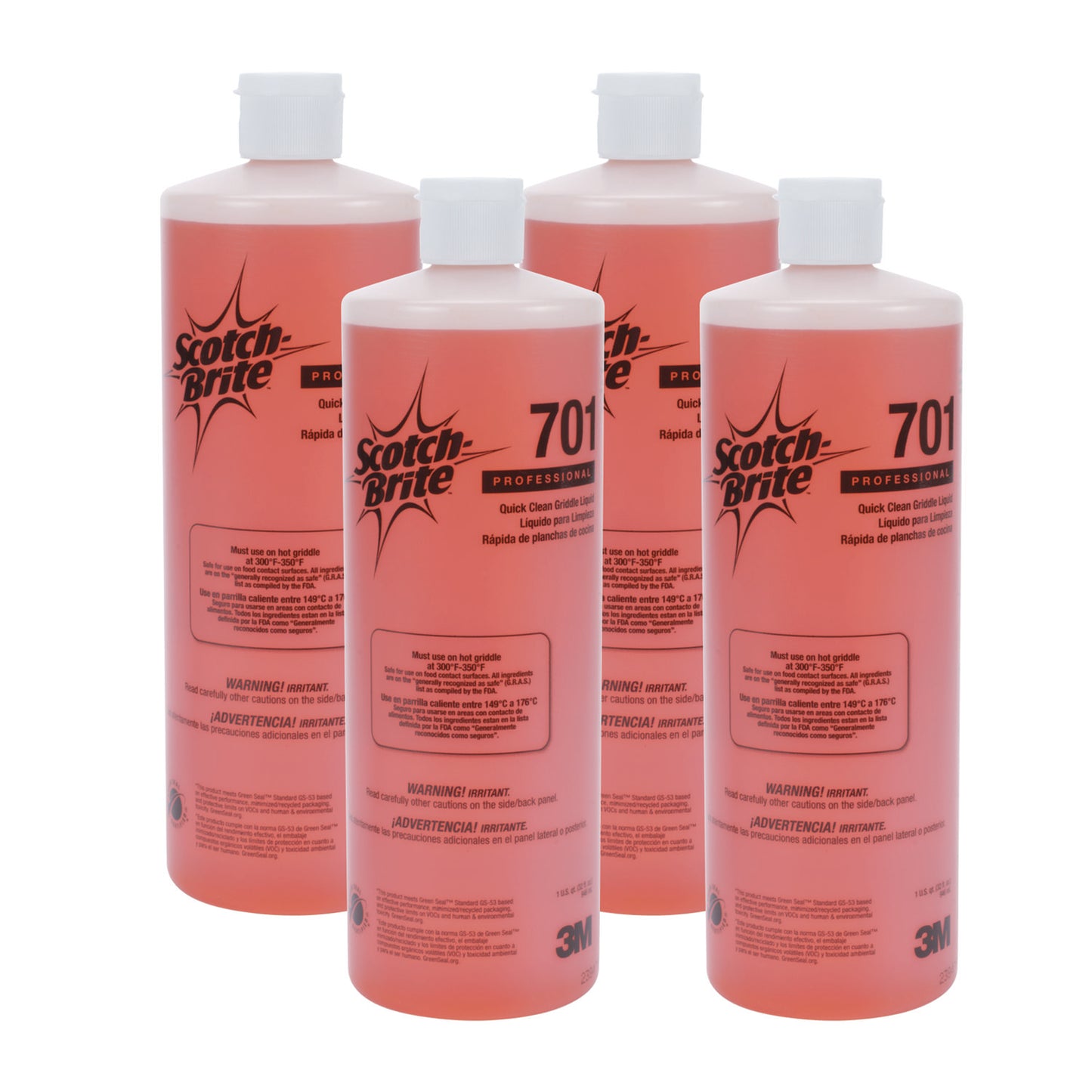 MMM26012 Quick Clean Griddle Liquid, 1 Qt Bottle, 4/carton