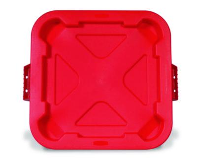 RCPFG352900RED Square BRUTE Lid, 21.88w x 21.88d x 2.13h, Red, 6/Carton