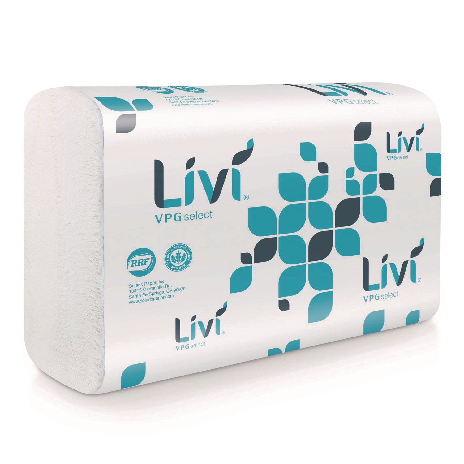 SOL43514 Multifold Towel, 1-Ply, 9.45 x, 9.06, White, 250/Pack, 16 Packs/Carton Livi VPG Select