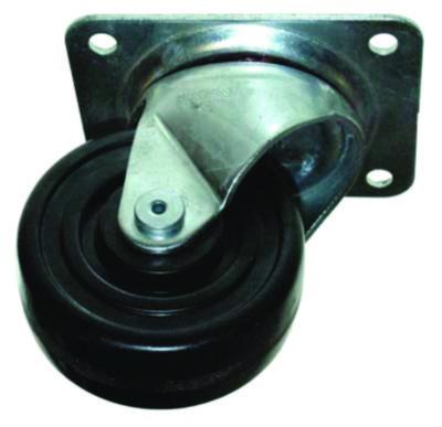 SGSFG1025L40000 4-Inch Swivel Plate Caster with Hardware, Black
