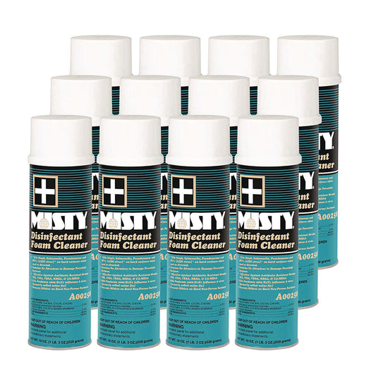 AMR1001907 Disinfectant Foam Cleaner, Fresh Scent, 19 Oz Aerosol Spray, 12/carton