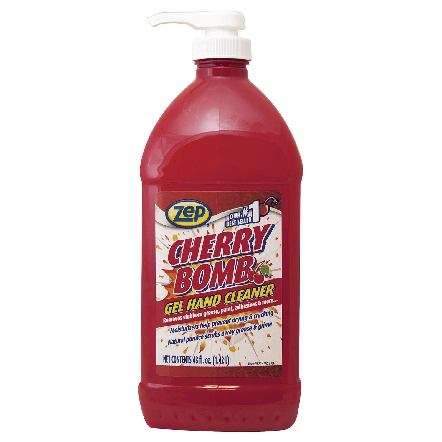 ZPEZUCBHC484EA Cherry Bomb Gel Hand Cleaner, Cherry Scent, 48 oz Zep Commercial