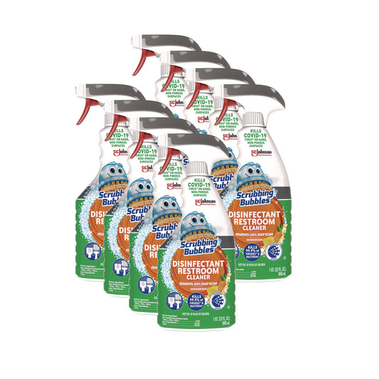 SJN334879 Disinfectant Restroom Cleaner, Citrus Scent, 32 oz Spray Bottle, 8/Carton