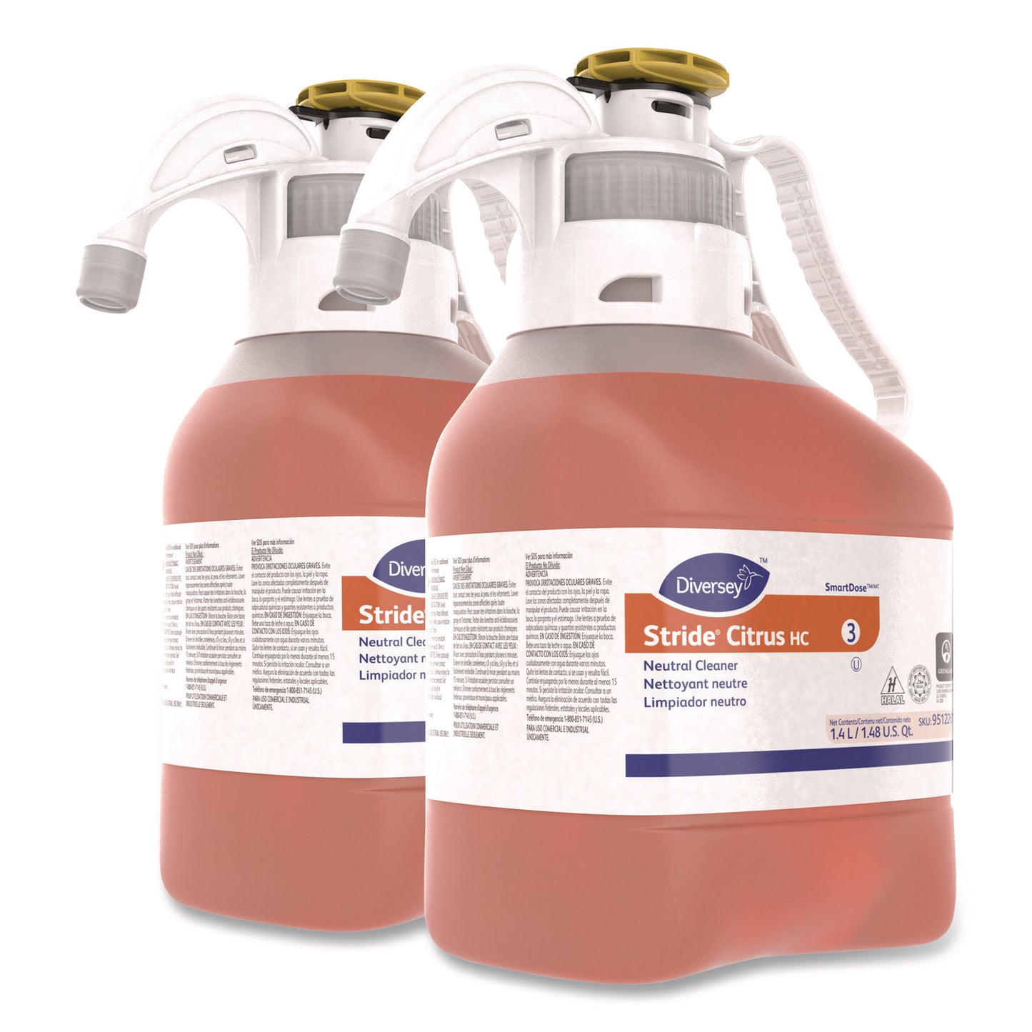 DVO95122613 Stride Neutral Cleaner, Citrus Scent, 1.4 L SmartDose, 2/Carton