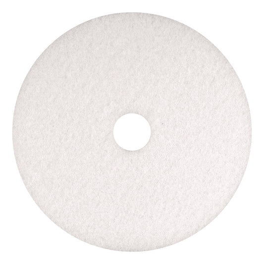 AM7401218 Polishing Pad, 18" Diameter, White, 5/Carton