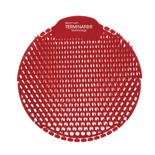 FRSS7TCT Slant7 with Terminator Urinal Screen, Forest Scent, Red, 30/Carton Fresh Products