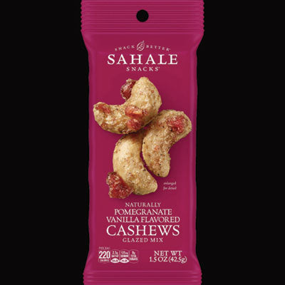 SMU00328 Pomegranate Vanilla Glazed Mix Cashews, 1.5 oz Bag, 18/Carton