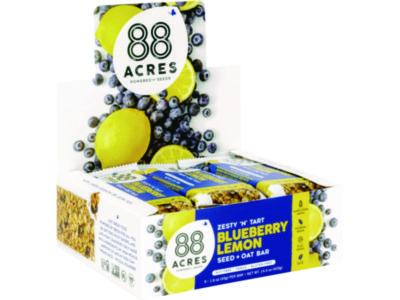 AABACY00592 Warm 'N Chewey Gluten-Free Blueberry/Lemon Seed and Oat Bar, 1.6 oz Bar, 9/Box 88 ACRES