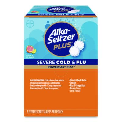 PFY97319 Plus PowerFast Fizz Severe Cold and Flu Effervescent Tablet, 2 Tablets/Pouch, 30 Pouches/Box ACME UNITED CORPORATION