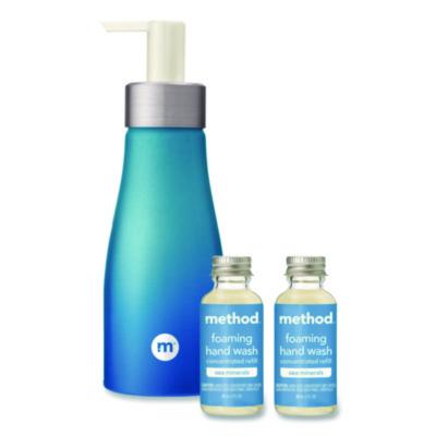 MTH356001 Refill + Reuse Foaming Hand Soap Refill Kit, Sea Minerals Scent, (2) 1 oz Refill Bottles, 10 oz Dispenser Bottle