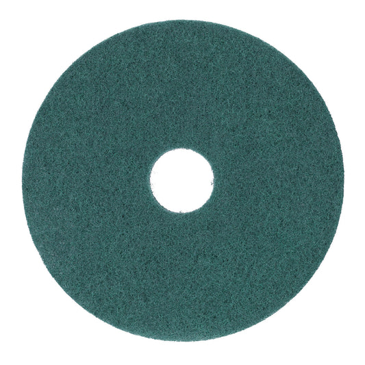 BWK4013GRE Heavy-Duty Scrubbing Floor Pads, 13" Diameter, Green, 5/carton