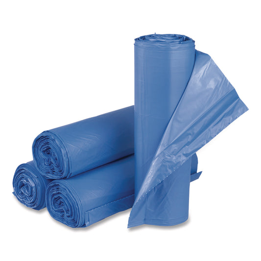 IBSBRS404818BL High-Density Commercial Can Liners, 60 gal, 18 mic, 40" x 48", Blue, 200/Carton