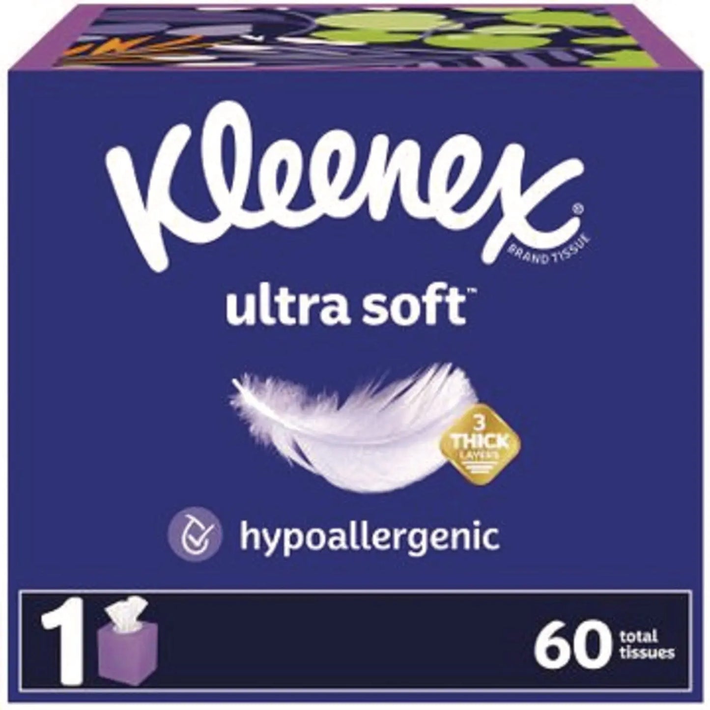 KCM54278 Ultra Soft Facial Tissue, 3-Ply, White, 60 Sheets/Box, 18 Boxes/Carton Kleenex