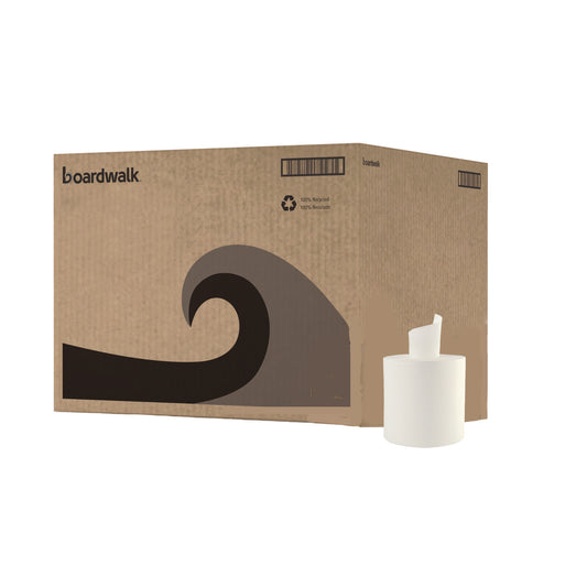 BWK410322 Center-Pull Roll Towels, 2-Ply, 10 x 7.6, White, 600/Roll, 6/Carton Boardwalk