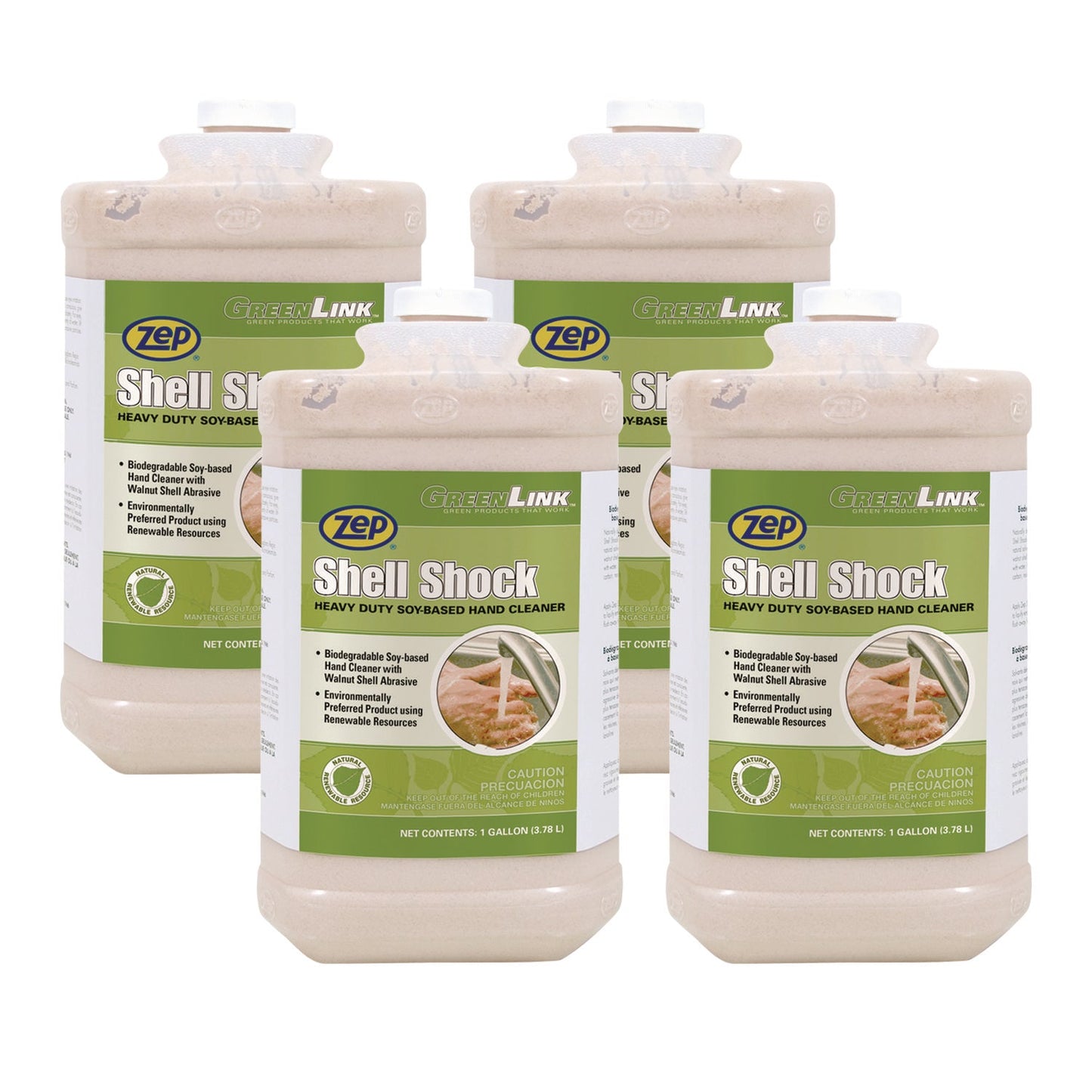 ZPP318524 Shell Shock Heavy Duty Soy-Based Hand Cleaner, Cinnamon Scent, 1 gal, 4/Carton Zep