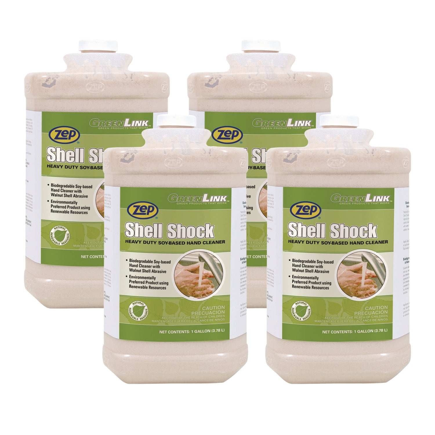 ZPP318524 Shell Shock Heavy Duty Soy-Based Hand Cleaner, Cinnamon Scent, 1 gal, 4/Carton Zep