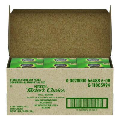NES66488CT Taster's Choice Stick Pack, Decaf, 0.06oz, 80/box, 6 Boxes/carton
