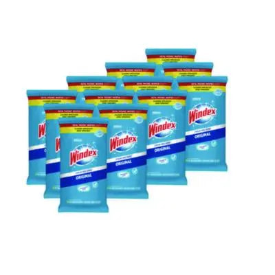 SJN378032 Glass and Surface Wet Wipe, Cloth, 7 x 8, Unscented, White, 38/Pack, 12 Packs/Carton SC JOHNSON