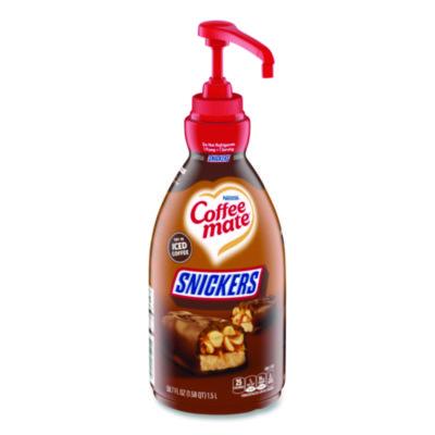 NES97955EA Liquid Coffee Creamer, Snickers, 1.5 L Pump Bottle