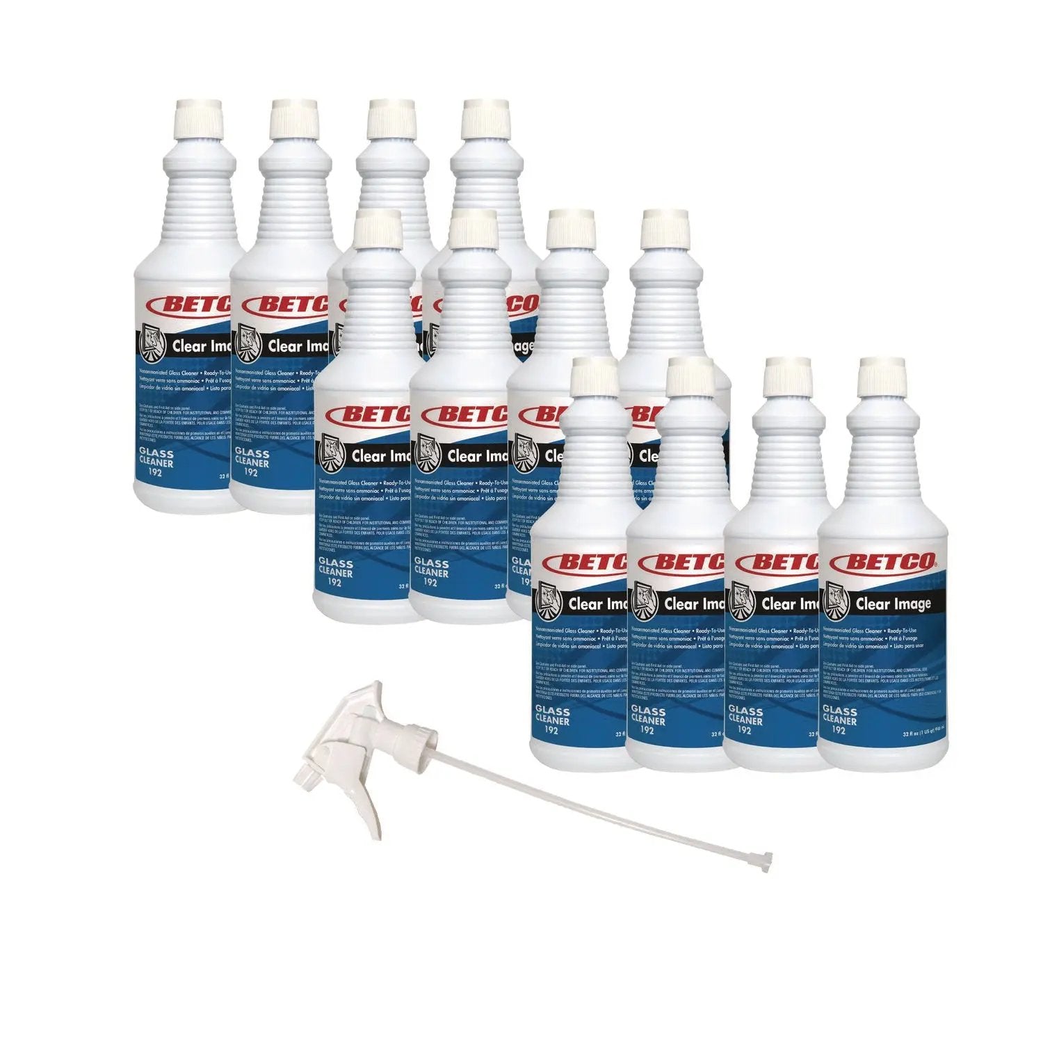 BET1921200 Clear Image Glass and Surface Cleaner, Rain Fresh Scent, 32 oz Bottle, 12/Carton Betco