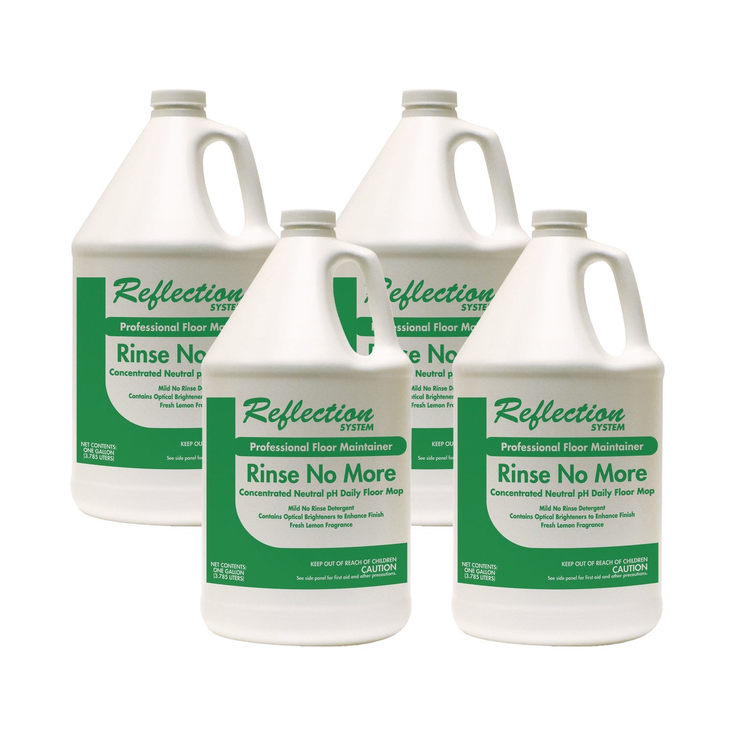 TOL445 Rinse-No-More Floor Cleaner, Lemon Scent, 1 Gal, Bottle, 4/carton Theochem Laboratories