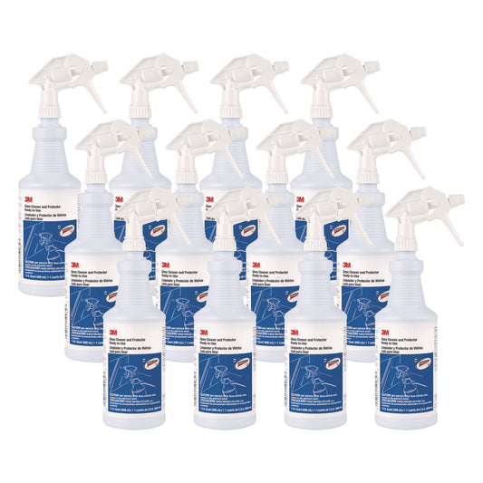 MMM85788CT Ready-To-Use Glass Cleaner With Scotchgard, Apple, 32 Oz Spray Bottle, 12/carton
