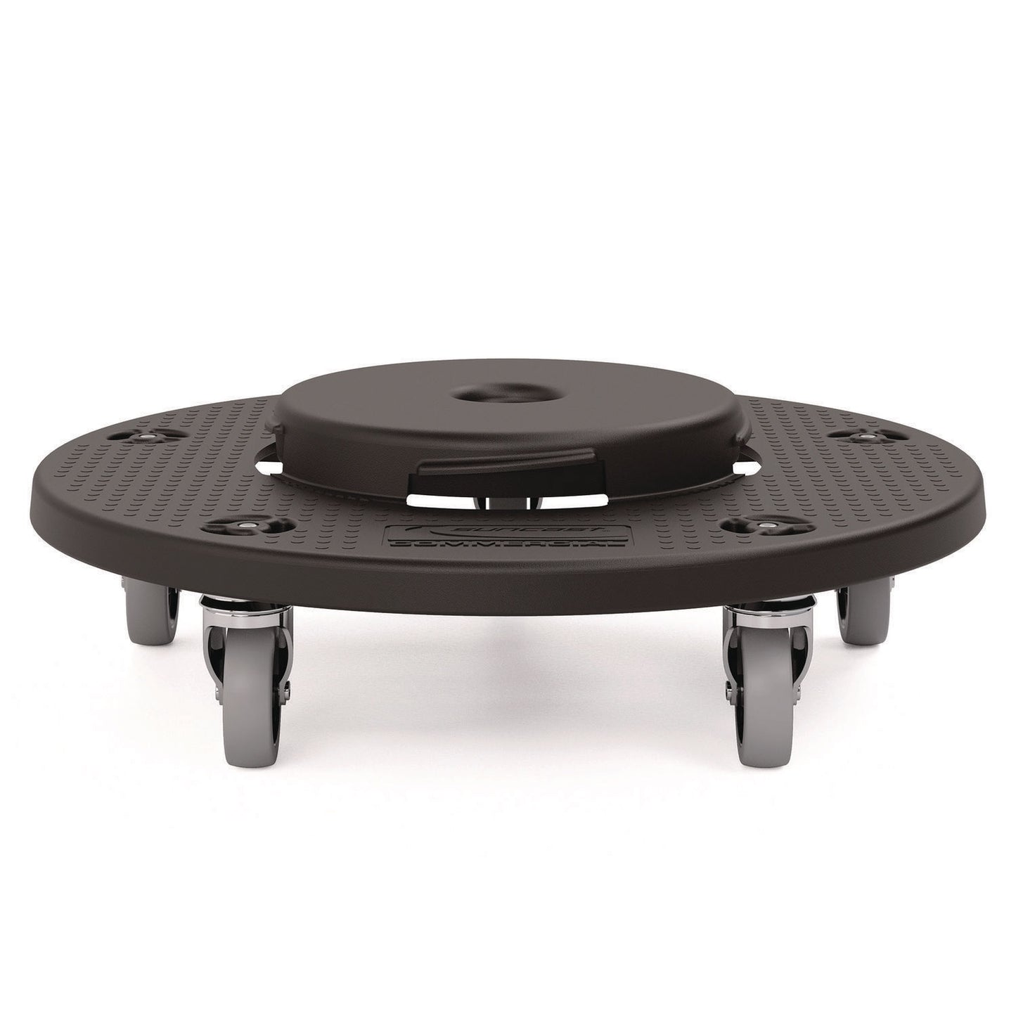 SUATCUDOLLY2A Utility Trash Can Dolly, 350 lb Capacity, 20.75" x 6.5", Black, 2/Pack