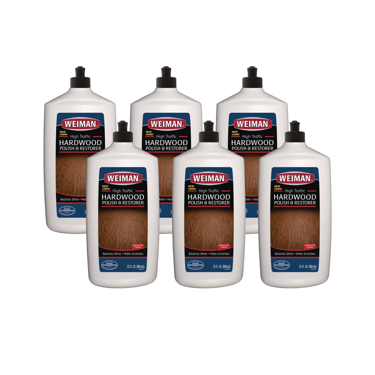 WMN523 High Traffic Hardwood Polish And Restorer, 32 Oz Squeeze Bottle, 6/carton