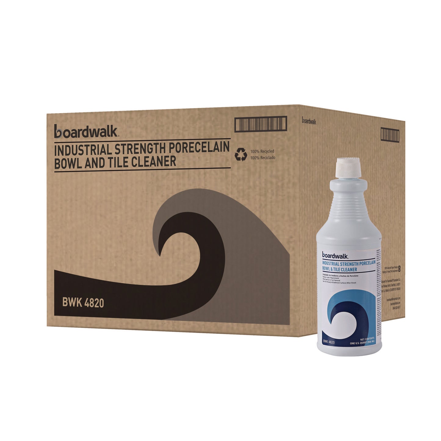 BWK4820 Industrial Strength RTU Porcelain Bowl and Tile Cleaner, Floral Scent, 32 oz Bottle, 12/Carton