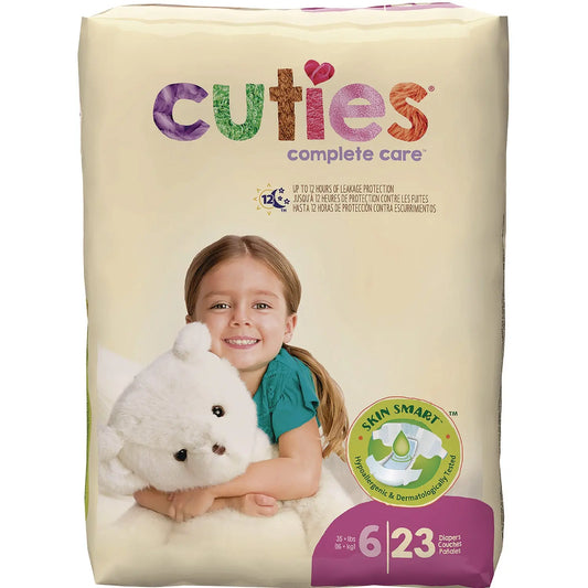 CTJCR6001 Premium Jumbo Diapers, Size 6, 35 Lbs And Up, 92/carton Cuties