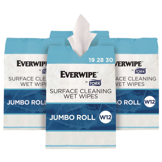 TRK192830 Surface Cleaning Wet Wipe, 1-Ply, 6 x 6, Lemon, White, 900 Sheets, 4/Carton Tork