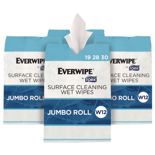 TRK192830 Surface Cleaning Wet Wipe, 1-Ply, 6 x 6, Lemon, White, 900 Sheets, 4/Carton