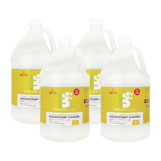 BCL003137CT Disinfectant Cleaner, Lemon Scent, 128 oz Bottle, 4/Carton