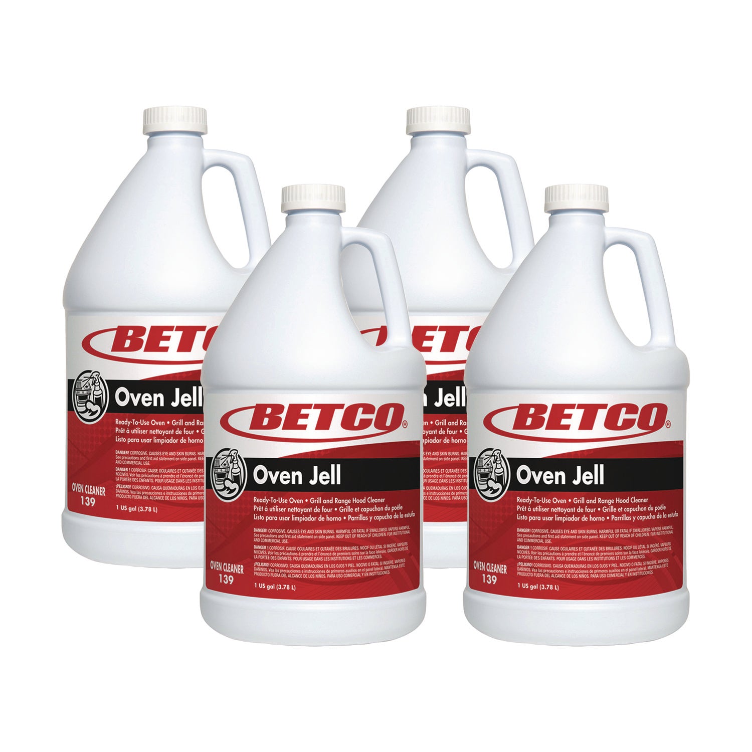 BET1390400 Oven Jell Cleaner, Lemon Scent, 1 gal Bottle, 4/Carton Betco