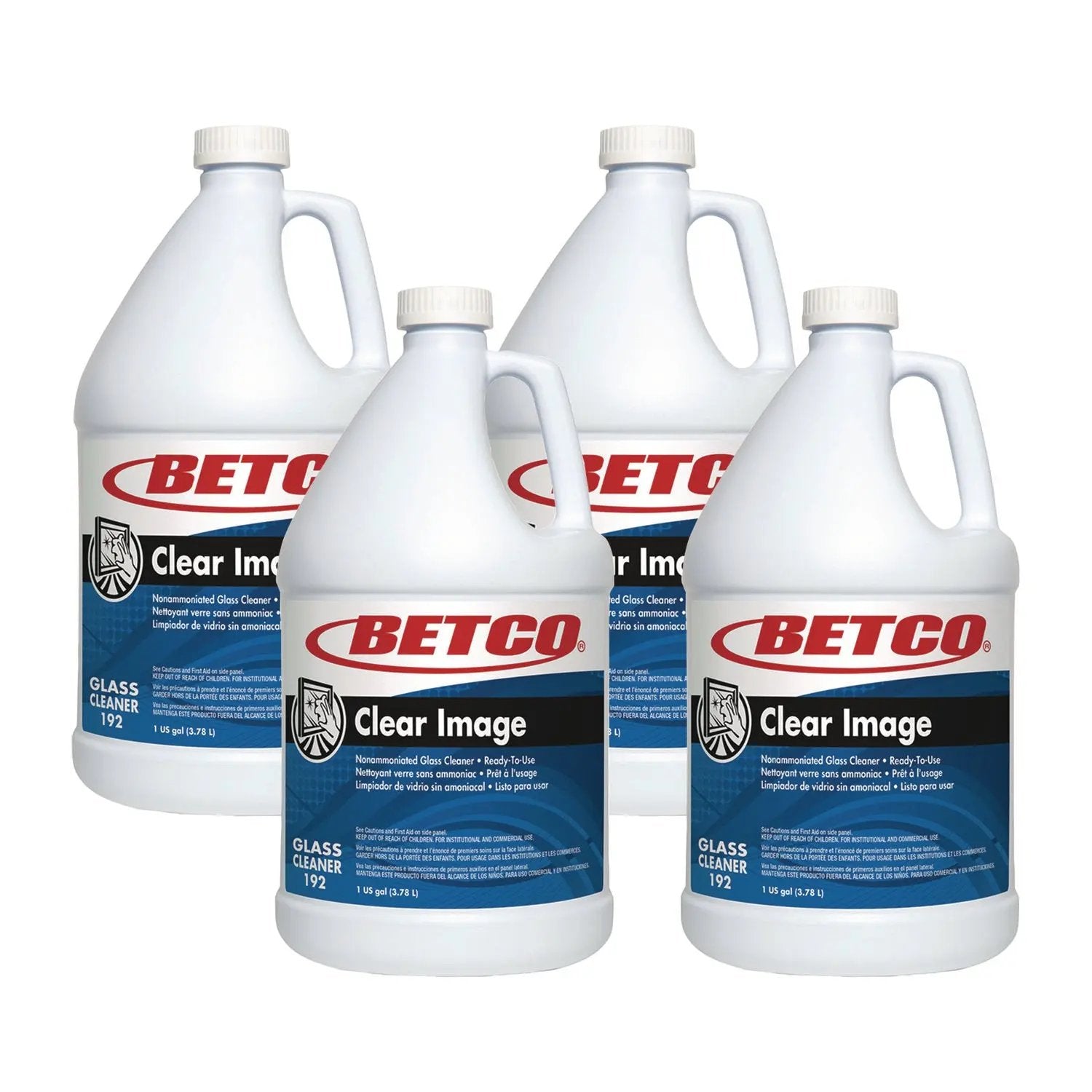 BET1920400 Clear Image Glass and Surface Cleaner, Rain Fresh Scent, 1 gal Bottle, 4/Carton Betco