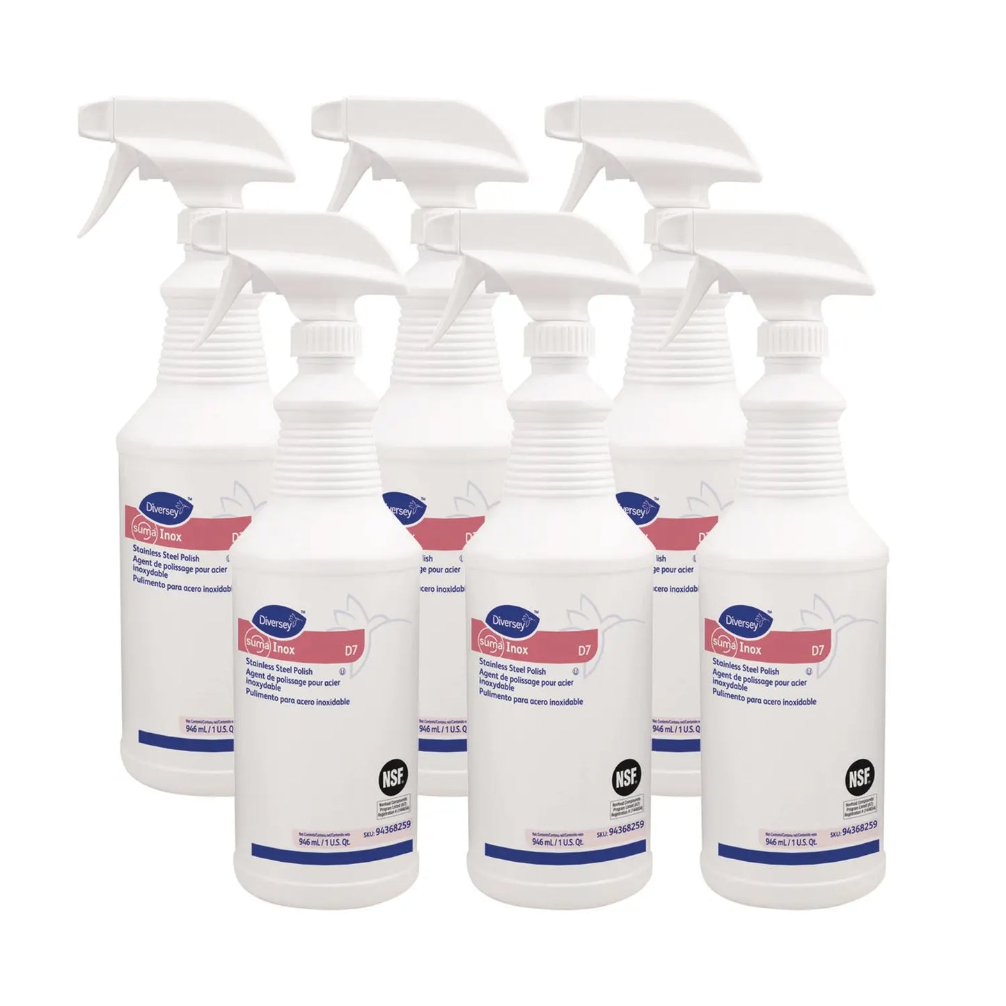 DVO94368259 Suma Inox D7, 32 Oz Spray Bottle, 6/carton Suma