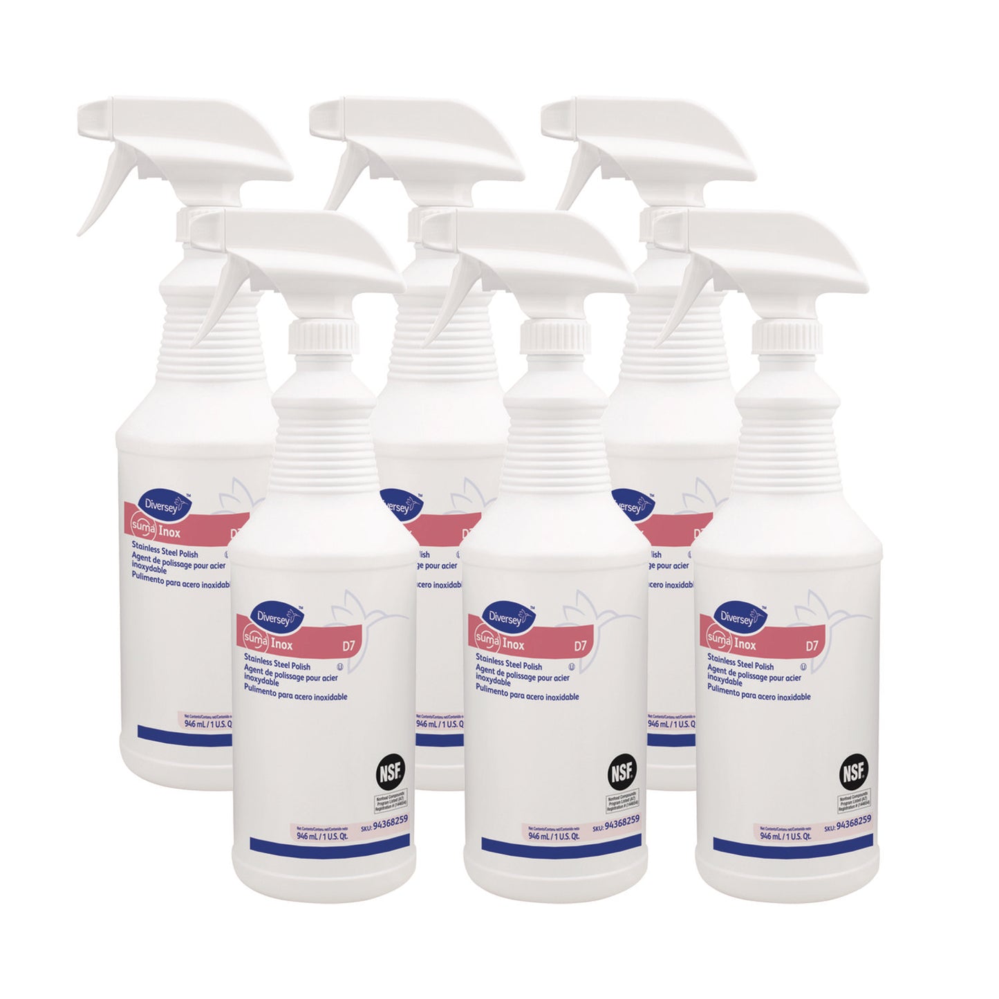 DVO94368259 Suma Inox D7, 32 Oz Spray Bottle, 6/carton