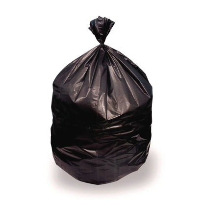 HERZ4824LKR01 High-Density Waste Can Liners, 10 Gal, 8 mic, 24" x 24", Black, Roll, 1,000/Carton Heritage
