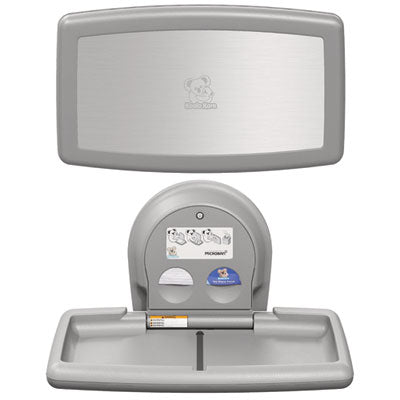 KKPKB30001SS Horizontal Baby Changing Station, 35.94 x 20.75, Gray