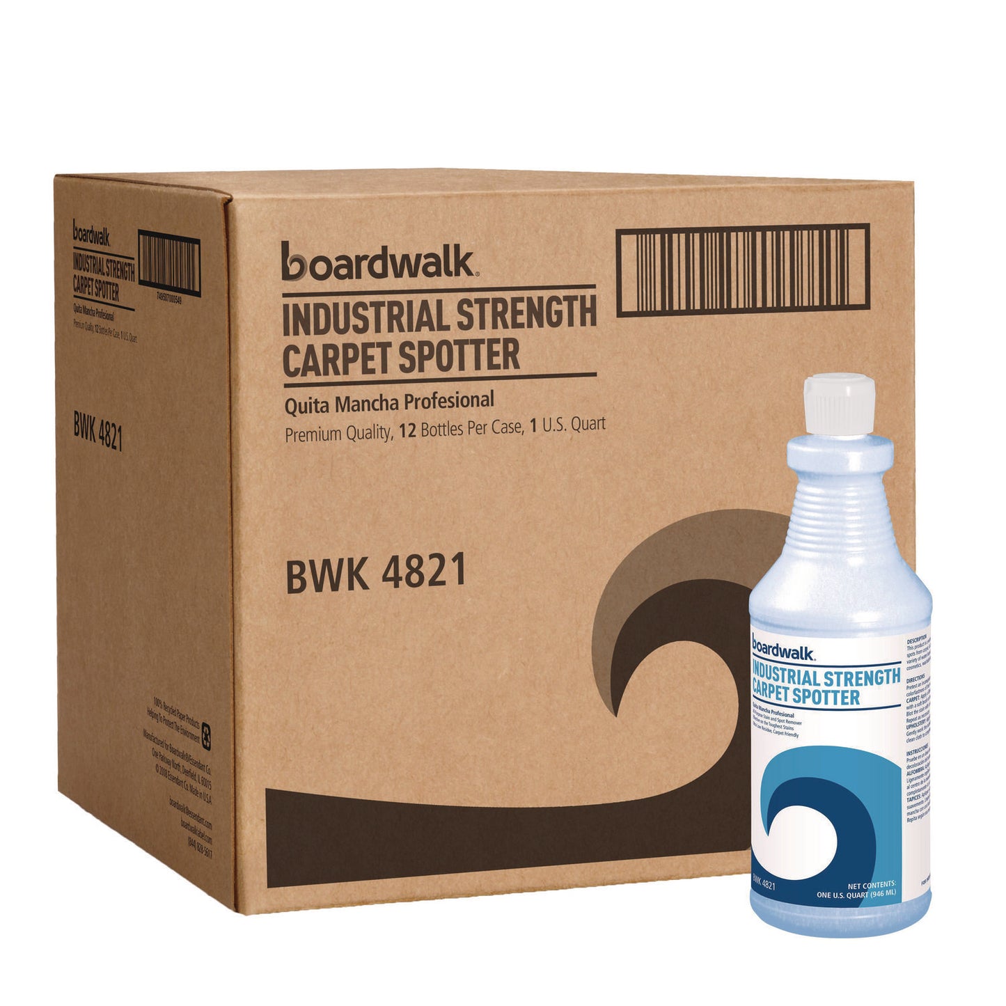 BWK4821 Industrial Strength Carpet Spotter, Unscented, 32 oz Bottle, 12/Carton