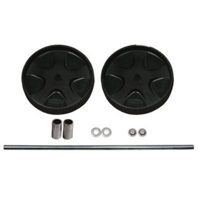 SGS6173L9GRA Wheel/Axle Parts for 6173 Janitor Cart 2000, (2) 8" Wheels, Black/Gray
