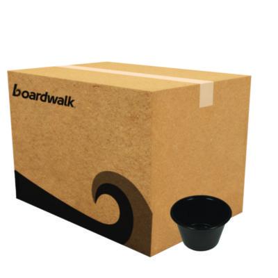 BWKPRTN4BL Souffle/Portion Cups, 4 oz, Plastic, Black, 2,500/Carton