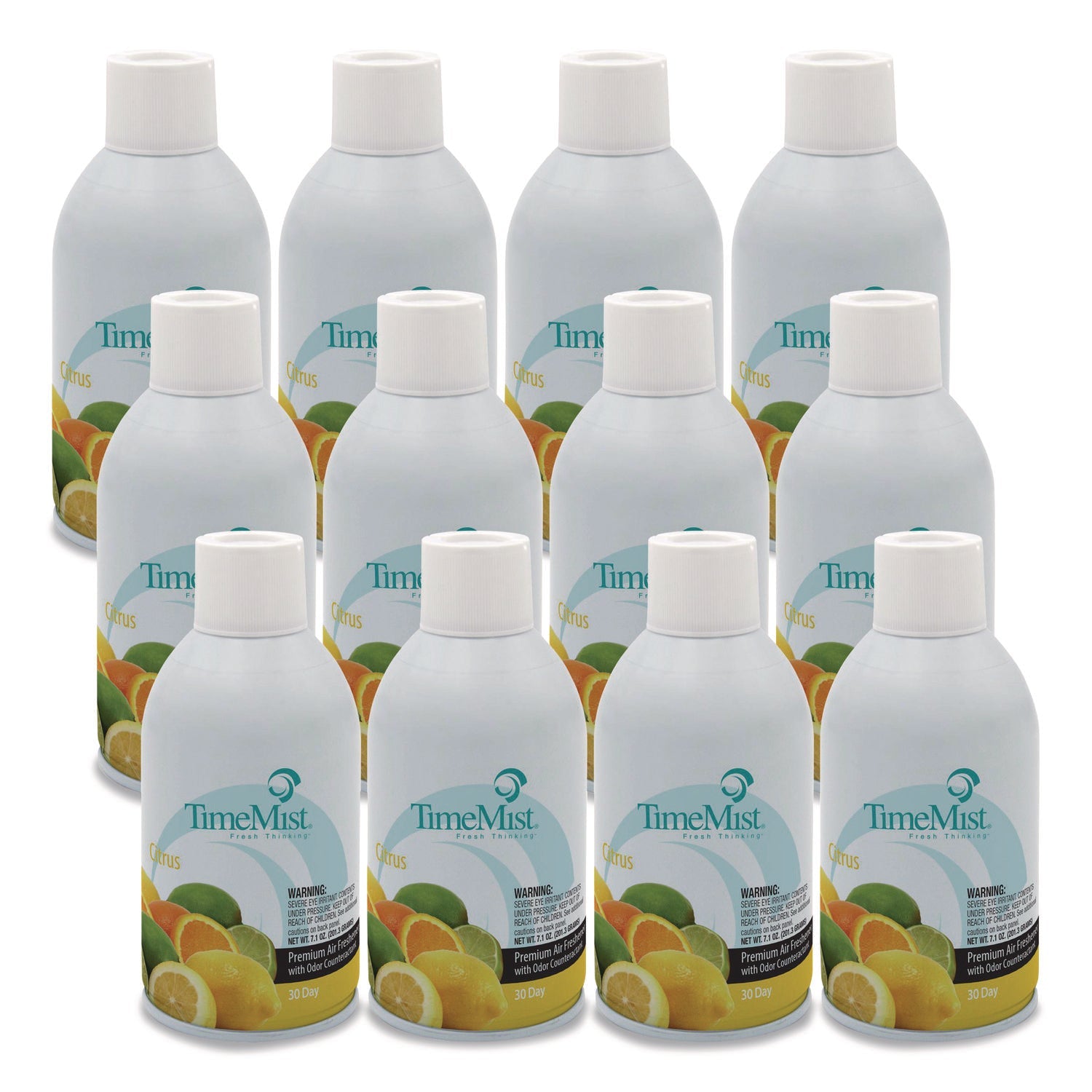 TMS1042781 Premium Metered Air Freshener Refill, Citrus, 7.1 oz Aerosol Spray, 12/Carton TimeMist