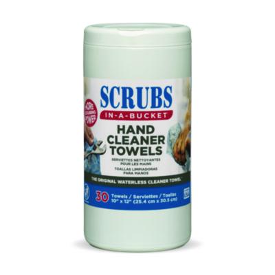 ITW42230 Hand Cleaner Towels, 1-Ply, 10 x 12, Citrus, Blue/White, 30/Canister ITW PRO BRANDS