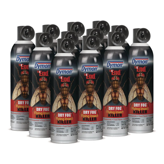 ITW45120 The End. Dry Fog Flying Insect Killer, 14 oz Aerosol Spray, 12/Carton Dymon