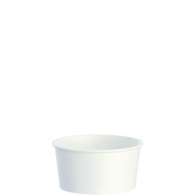 SCCVS606X02050 Double Poly Paper Food Container, 6 oz, 3.83" Diameter x 1.99" h, White, 1,000/Carton